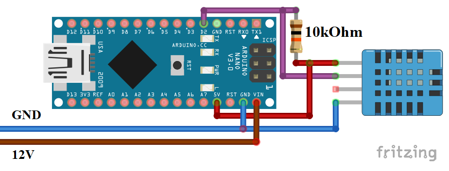 Podłączenie czujników DHT11 i DHT22 do Arduino